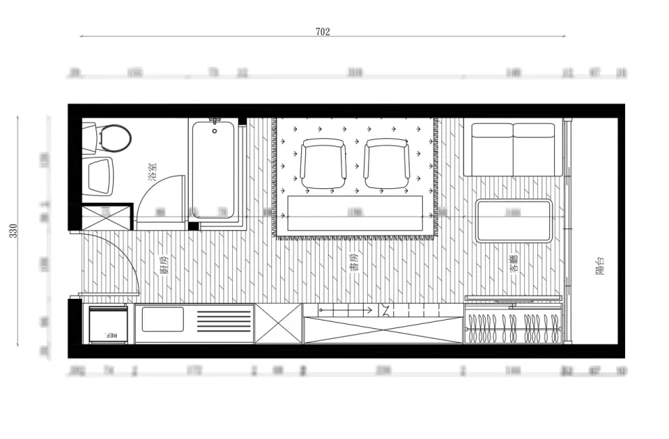 單身貴族私密小窩 室內設計一樓平面圖