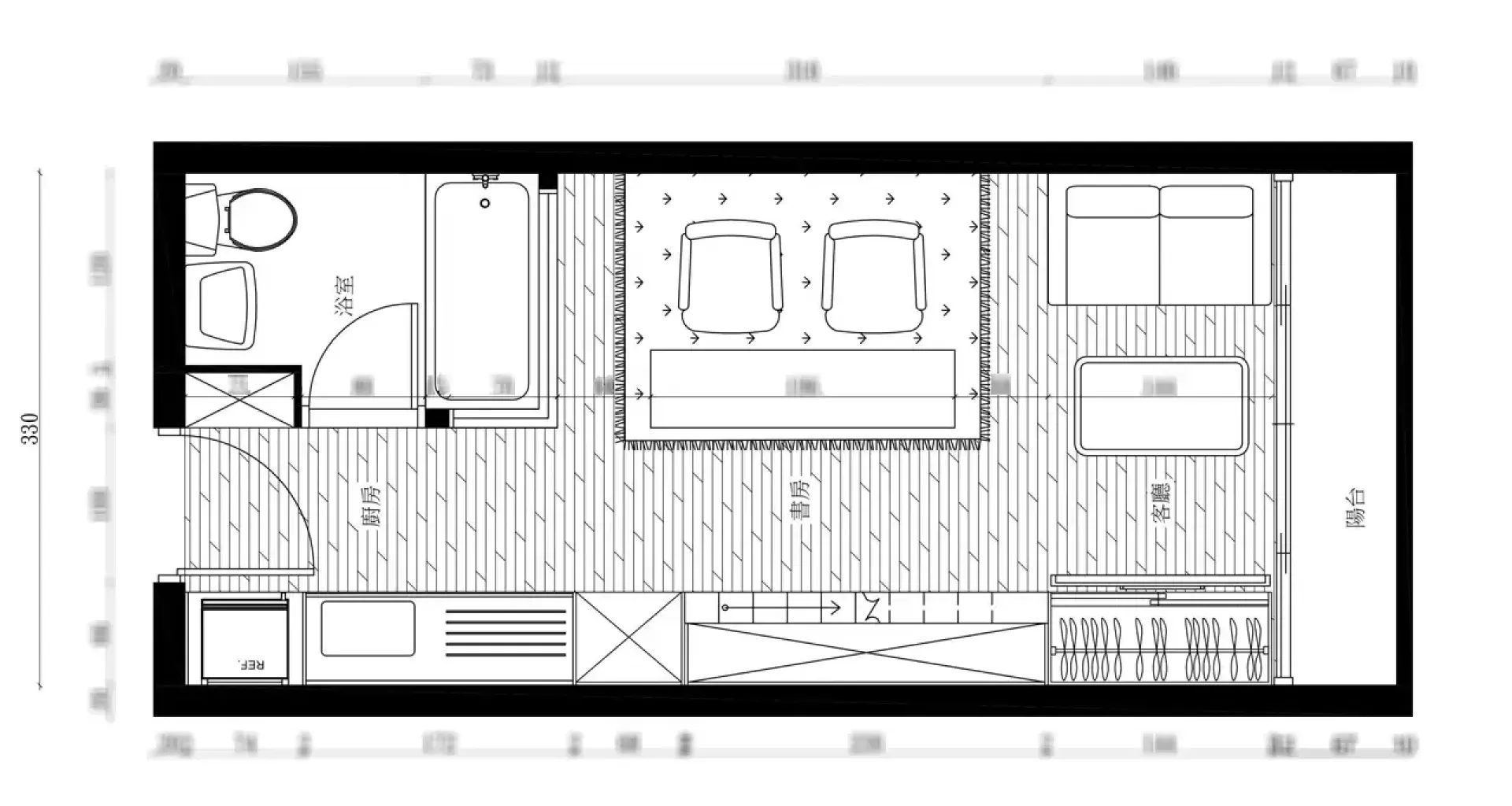 單身貴族私密小窩 室內設計一樓平面圖